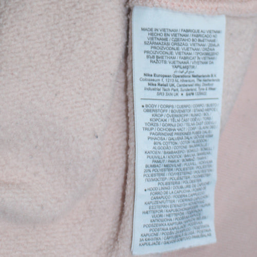 Nike Womens Beige Pullover Hoodie Size M 80% Cotton Classic Fit