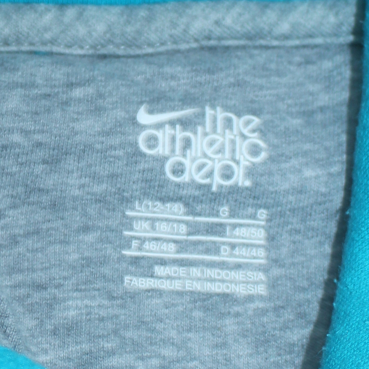 Nike Women's Blue Athletic Dept. Hoodie Size L 16/18 Pullover Sweatshirt