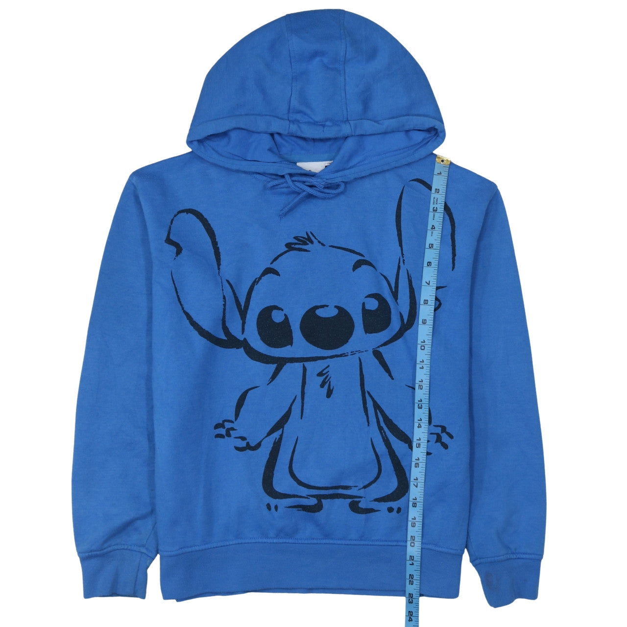 Disney Womens Blue Stitch Hoodie XS Pullover Hooded Sweatshirt