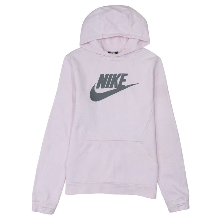 Nike Girls Pink Pullover Hoodie XL 13-15 Years Logo Fleece Sweatshirt