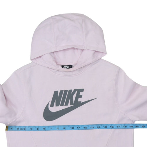 Nike Girls Pink Pullover Hoodie XL 13-15 Years Logo Fleece Sweatshirt