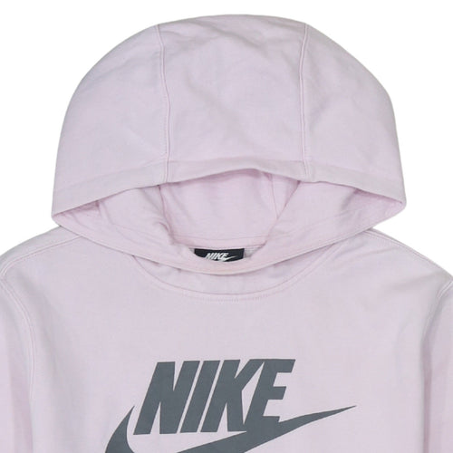 Nike Girls Pink Pullover Hoodie XL 13-15 Years Logo Fleece Sweatshirt