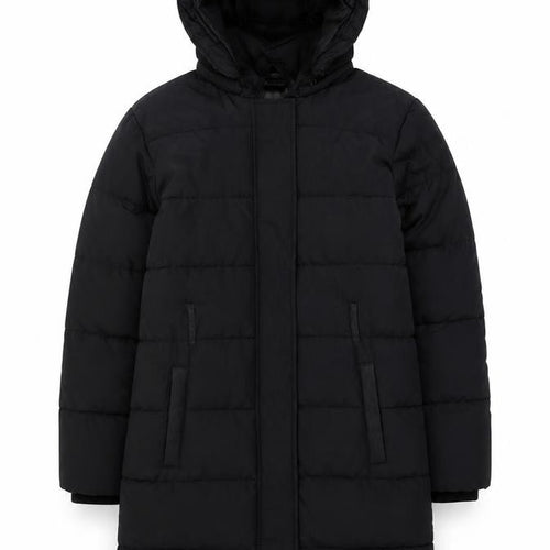 Marks and Spencer Boys Black Hooded Puffer Jacket 13-14 Years Winter Coat