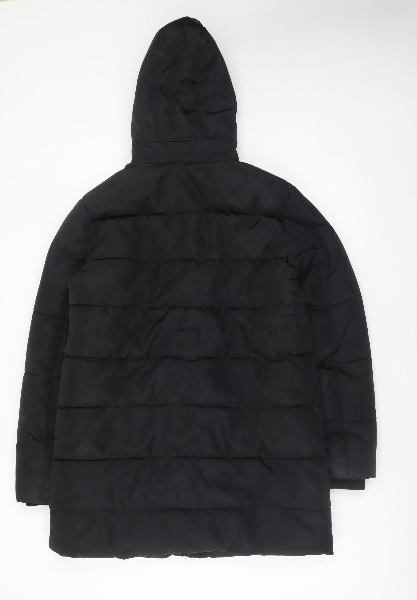 Marks and Spencer Boys Black Hooded Puffer Jacket 13-14 Years Winter Coat