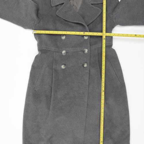 Blarney Woollen Mills Women's Grey Wool Blend Pea Coat Size 16