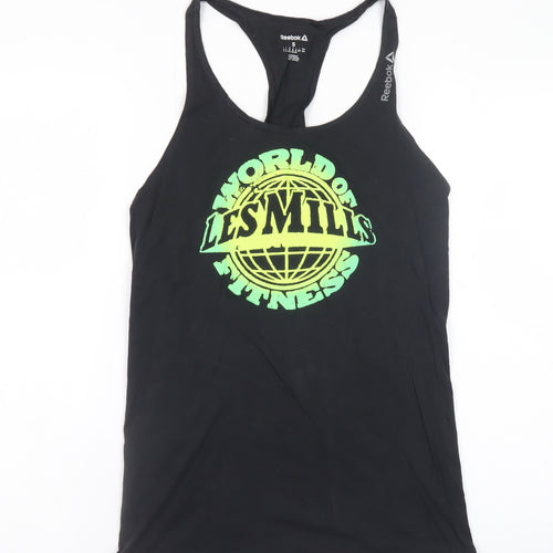 Reebok Les Mills Black Sleeveless Mens T-Shirt Small Athletic Fit