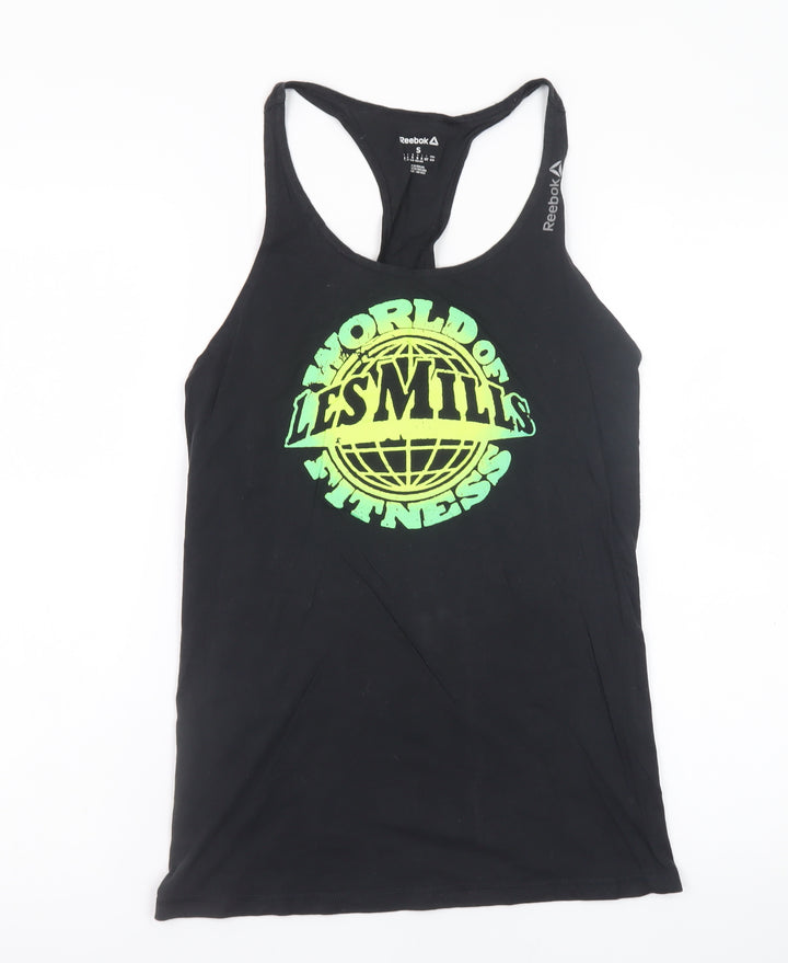 Reebok Les Mills Black Sleeveless Mens T-Shirt Small Athletic Fit