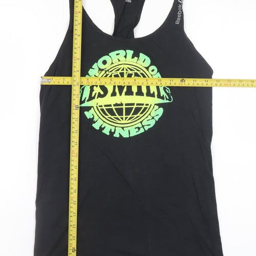 Reebok Les Mills Black Sleeveless Mens T-Shirt Small Athletic Fit