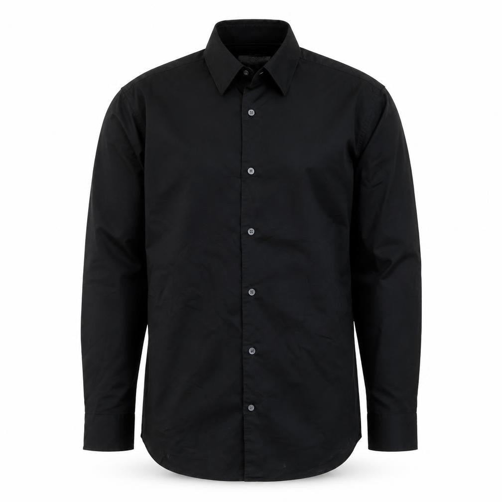 Banana Republic Men's Black Slim Fit Long Sleeve Dress Shirt M