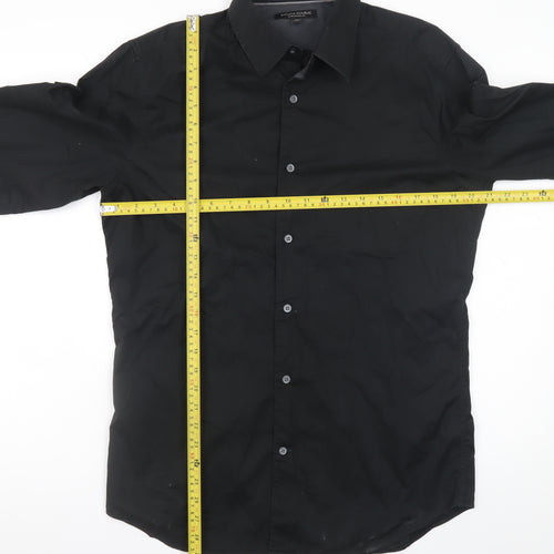 Banana Republic Men's Black Slim Fit Long Sleeve Dress Shirt M
