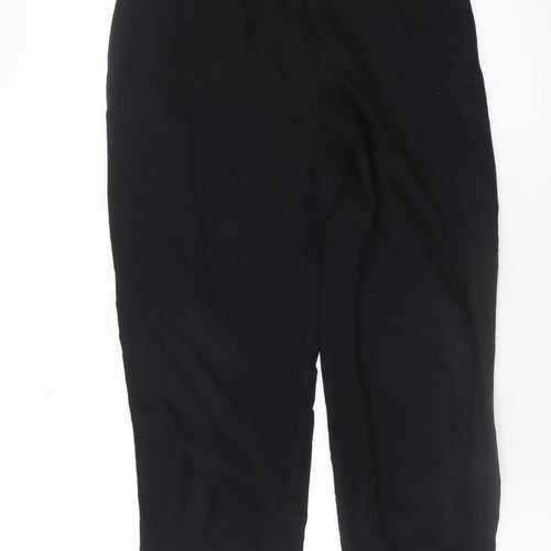 Topshop Women’s Black Paperbag High Waist Tapered Trousers Size 8