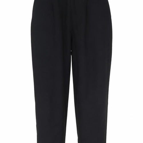 Topshop Women’s Black Paperbag High Waist Tapered Trousers Size 8