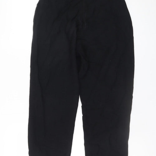 Topshop Women’s Black Paperbag High Waist Tapered Trousers Size 8
