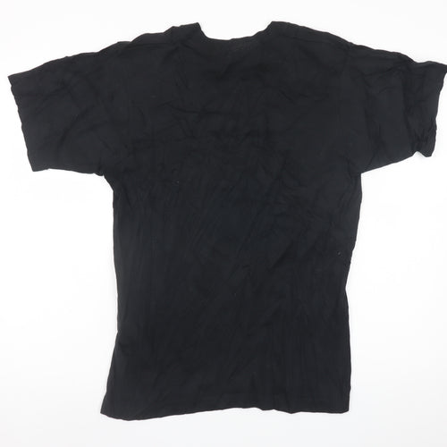 Diamond Dust Womens Black Embroidered Western T-Shirt Size M