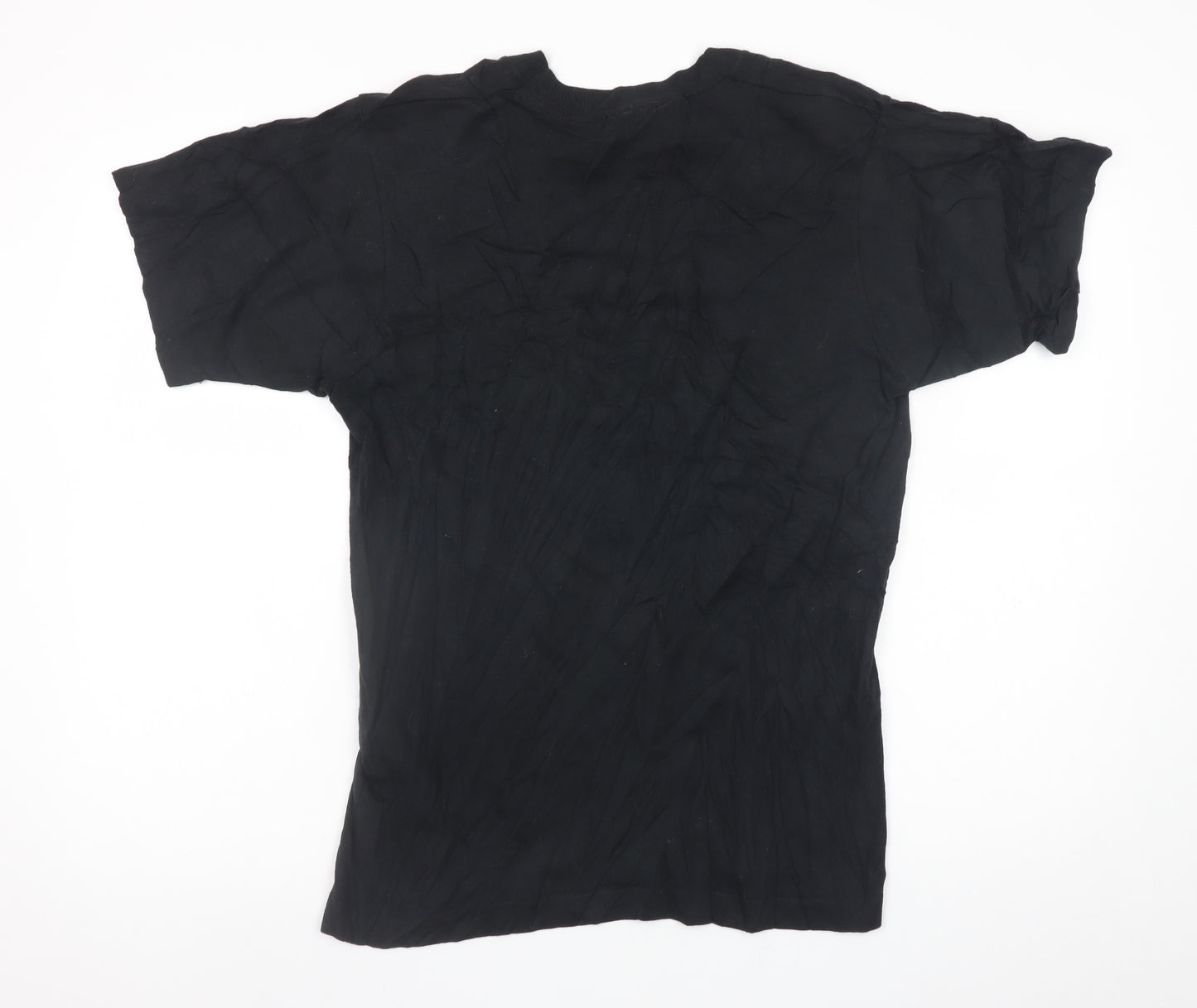 Diamond Dust Womens Black Embroidered Western T-Shirt Size M