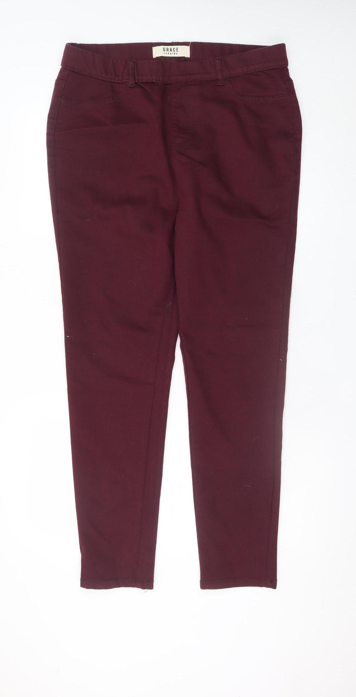 Yours Women’s Purple Skinny Stretch Jeans Size 18