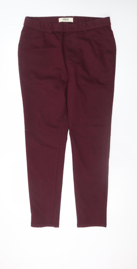 Yours Women’s Purple Skinny Stretch Jeans Size 18