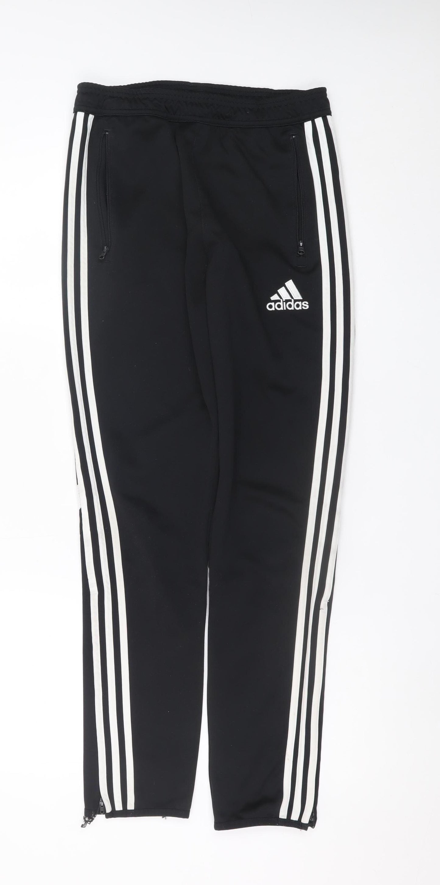 Adidas Boys Black Jogger Trousers 16 Years Climalite Sportswear