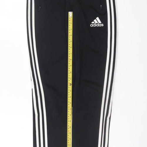 Adidas Boys Black Jogger Trousers 16 Years Climalite Sportswear