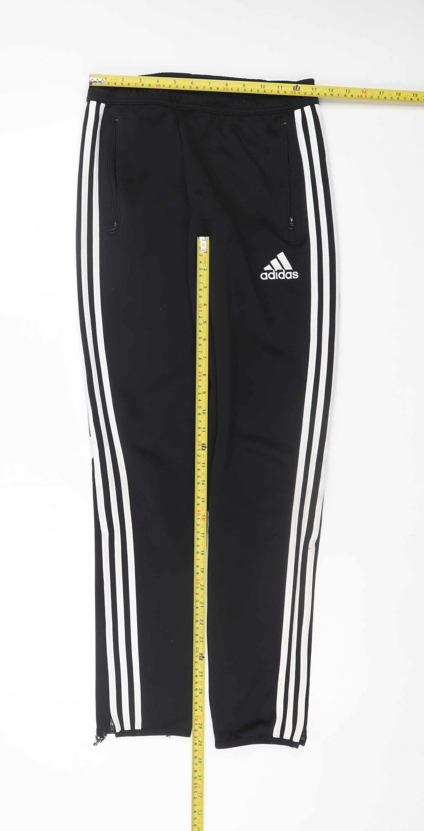 Adidas Boys Black Jogger Trousers 16 Years Climalite Sportswear