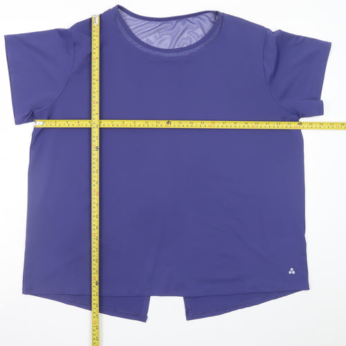 Dunnes Stores Women Purple XL Short Sleeve Stretch T-Shirt