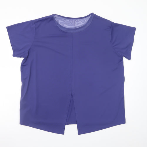 Dunnes Stores Women Purple XL Short Sleeve Stretch T-Shirt