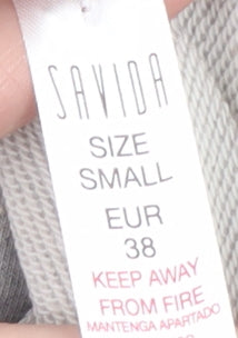Savida Women's Grey Collared Cropped Polo Top Size 10