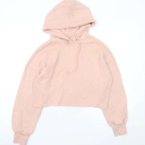 Hollister Womens Pink Pullover Hoodie Medium Cotton Blend
