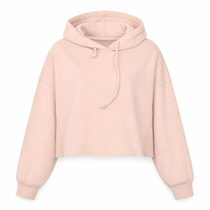 Hollister Womens Pink Pullover Hoodie Medium Cotton Blend