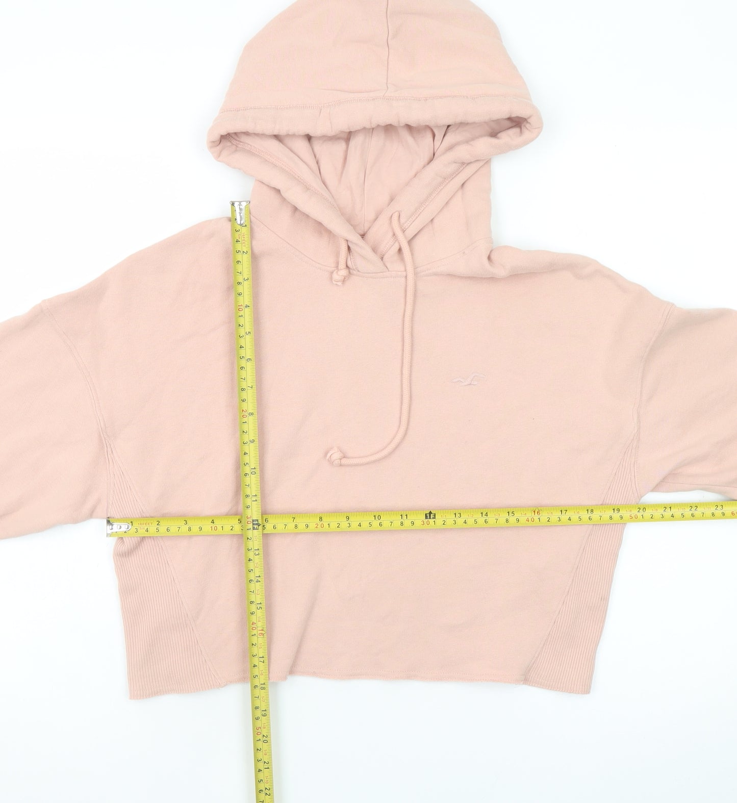 Hollister Womens Pink Pullover Hoodie Medium Cotton Blend