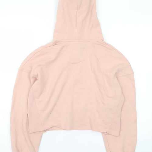 Hollister Womens Pink Pullover Hoodie Medium Cotton Blend