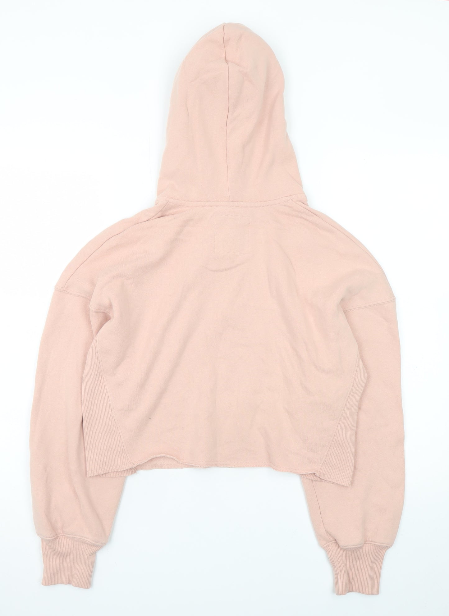 Hollister Womens Pink Pullover Hoodie Medium Cotton Blend