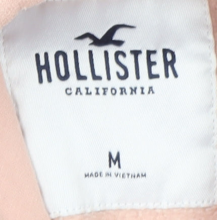 Hollister Womens Pink Pullover Hoodie Medium Cotton Blend