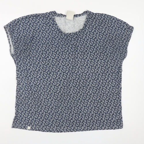 Trespass Women's Blue Floral Short Sleeve Viscose T-Shirt Size 12