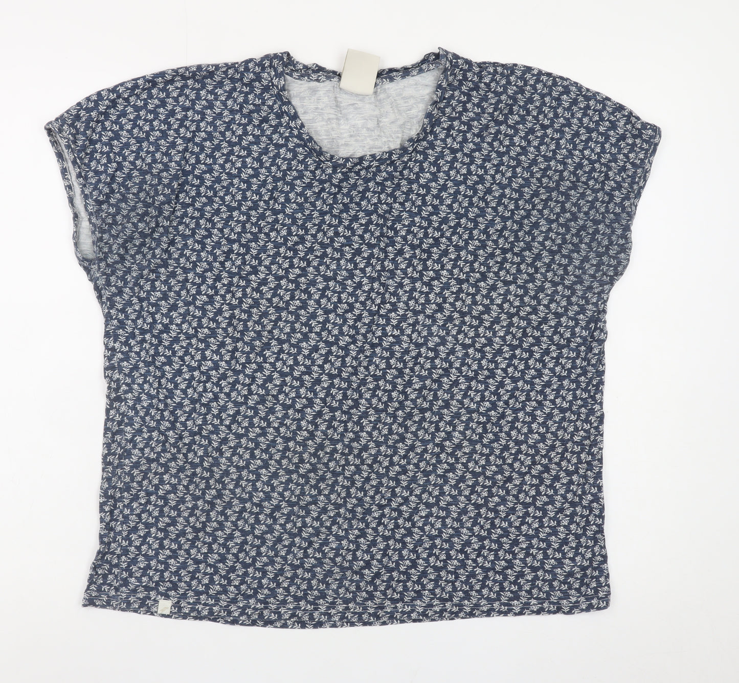 Trespass Women's Blue Floral Short Sleeve Viscose T-Shirt Size 12