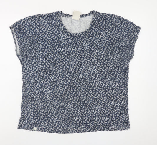 Trespass Women's Blue Floral Short Sleeve Viscose T-Shirt Size 12