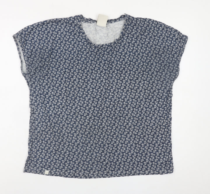 Trespass Women's Blue Floral Short Sleeve Viscose T-Shirt Size 12