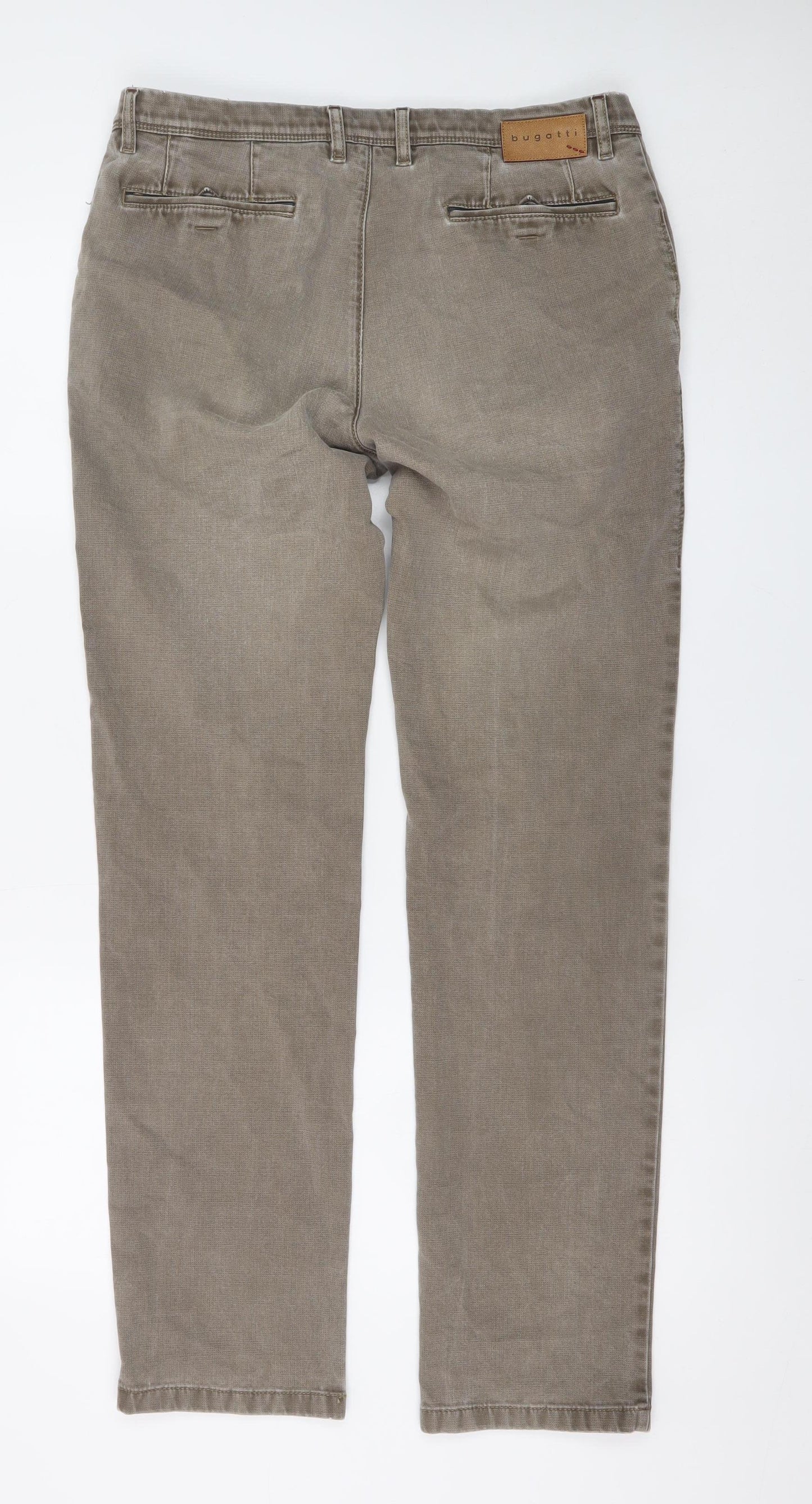 Bugatti Men Beige Straight Regular Fit Corduroy Jeans 36W 30L