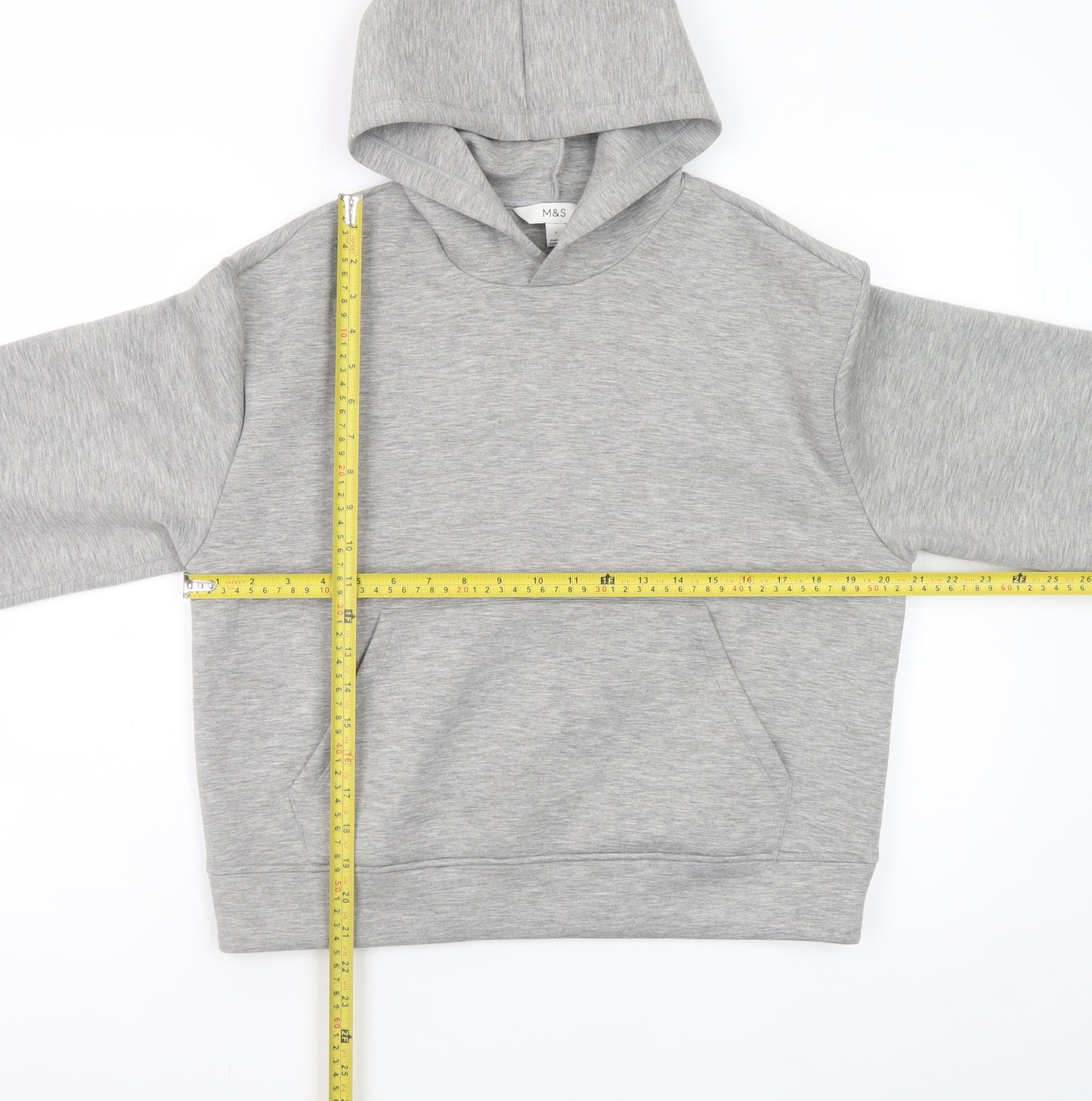Marks and Spencer Men’s Grey Pullover Hoodie Small Regular Fit