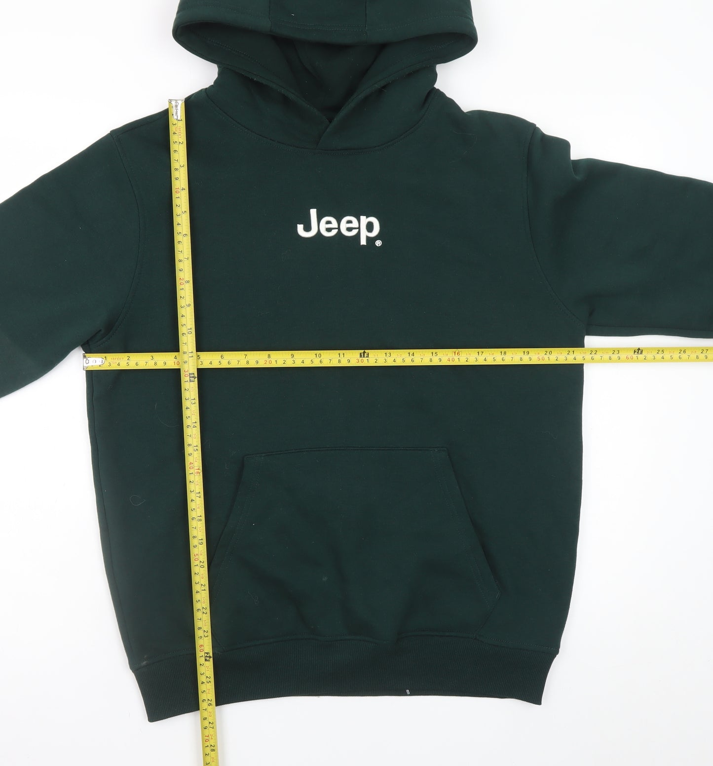 Jeep Mens Green XS Pullover Hoodie with Winter Graphic Print
