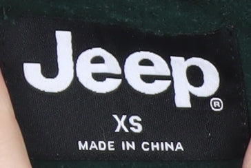 Jeep Mens Green XS Pullover Hoodie with Winter Graphic Print