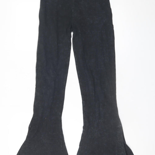 Reclaimed Vintage Women's Black Flared Leggings Size 10