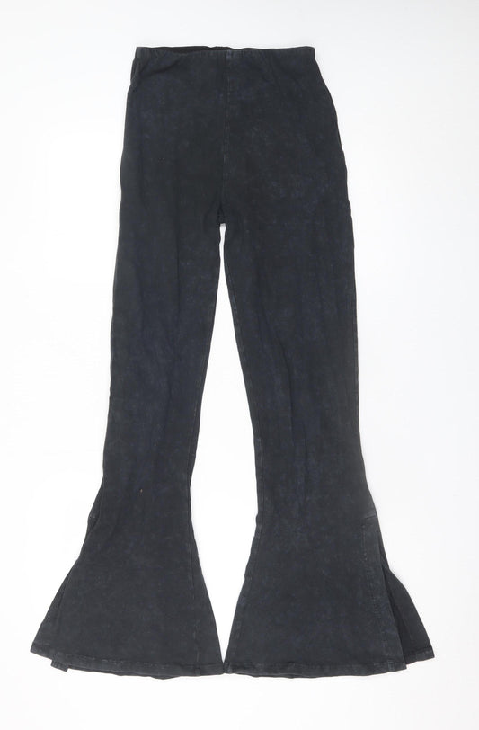 Reclaimed Vintage Women's Black Flared Leggings Size 10