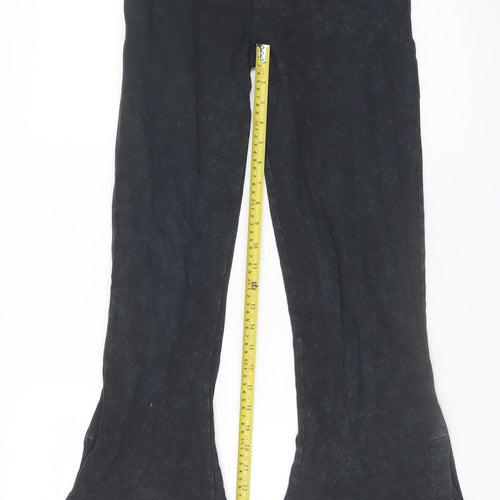 Reclaimed Vintage Women's Black Flared Leggings Size 10
