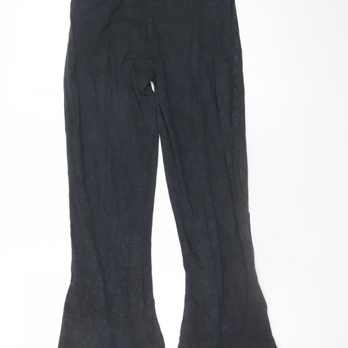 Reclaimed Vintage Women's Black Flared Leggings Size 10