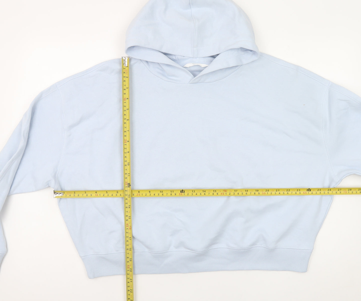 Marks and Spencer Women Blue Large Pullover Hoodie Cotton Blend