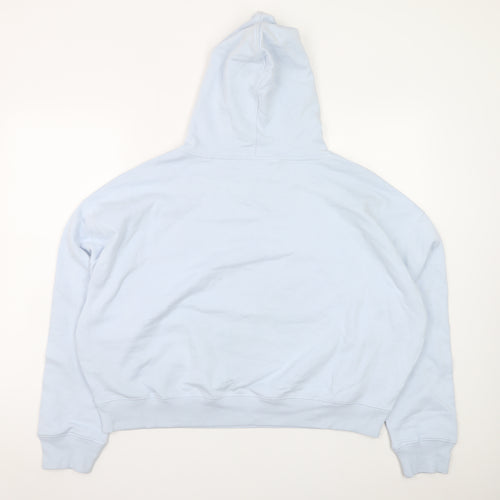 Marks and Spencer Women Blue Large Pullover Hoodie Cotton Blend