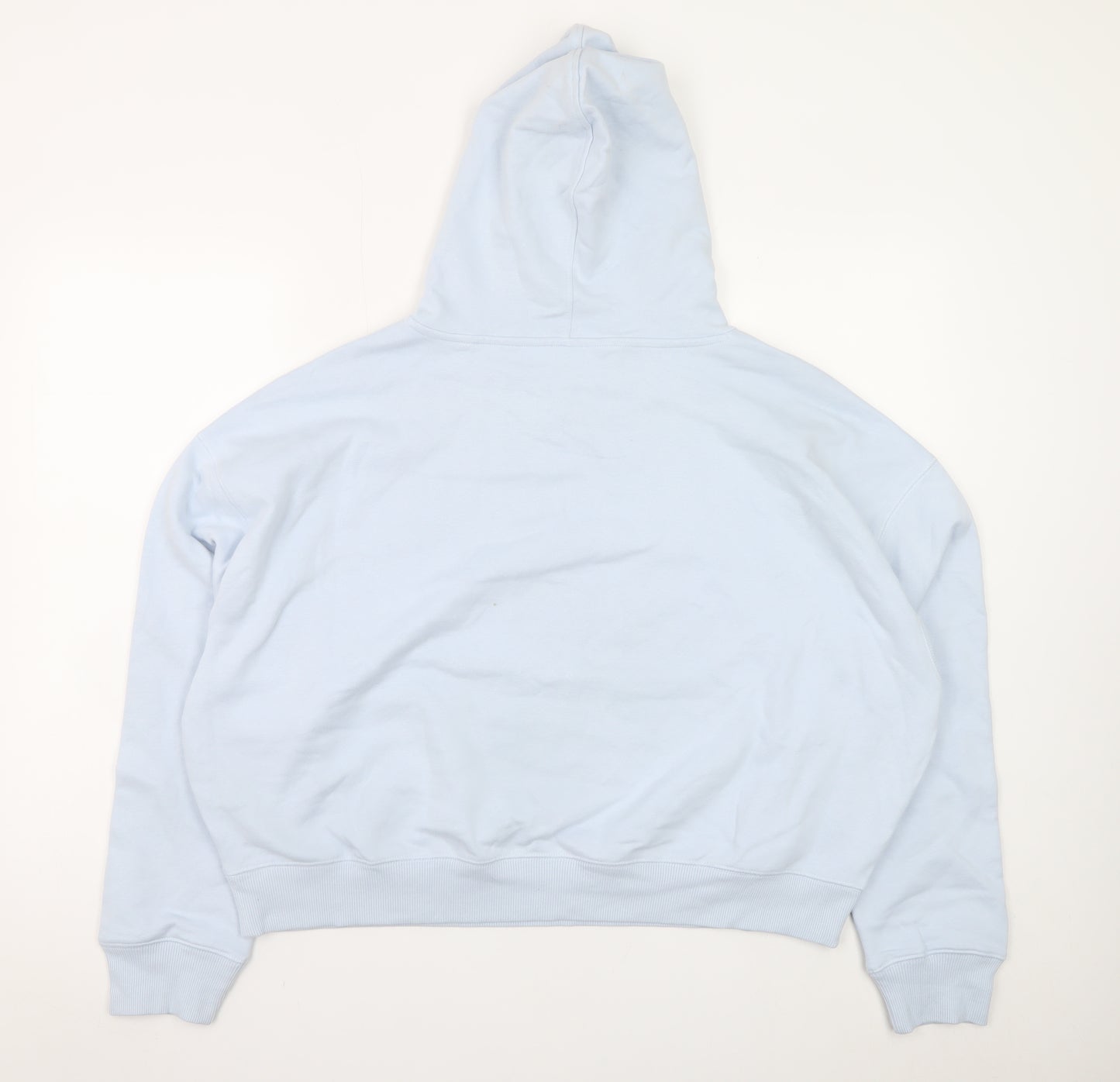 Marks and Spencer Women Blue Large Pullover Hoodie Cotton Blend