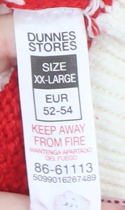 Dunnes Stores Women Red Striped Crochet Tank Top Size 24
