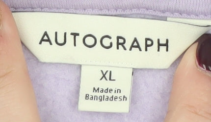 Marks and Spencer Mens Purple Pullover Hoodie Fleece XL